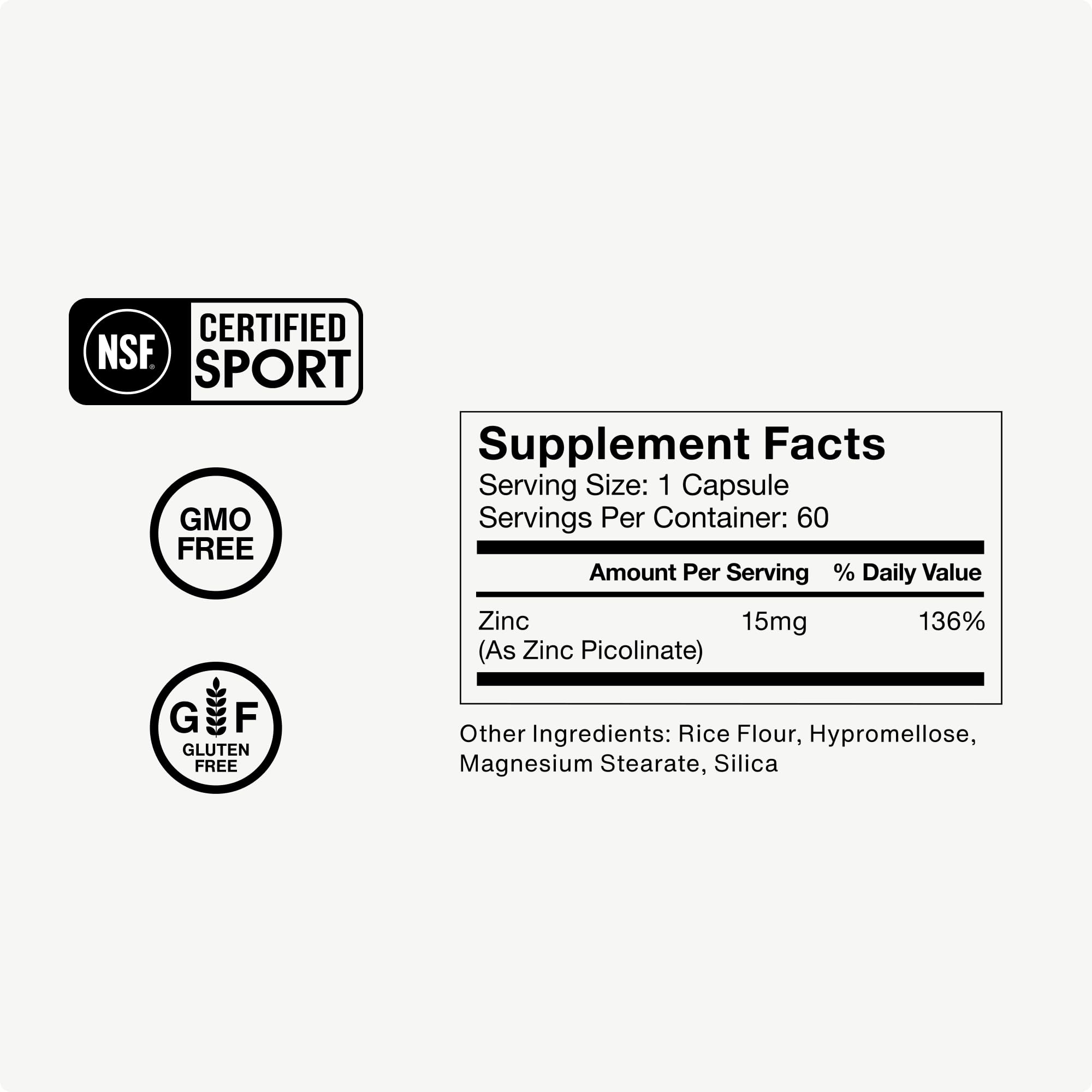 Momentous Zinc Picolinate, boite 60 portions : format pratique pour la routine.