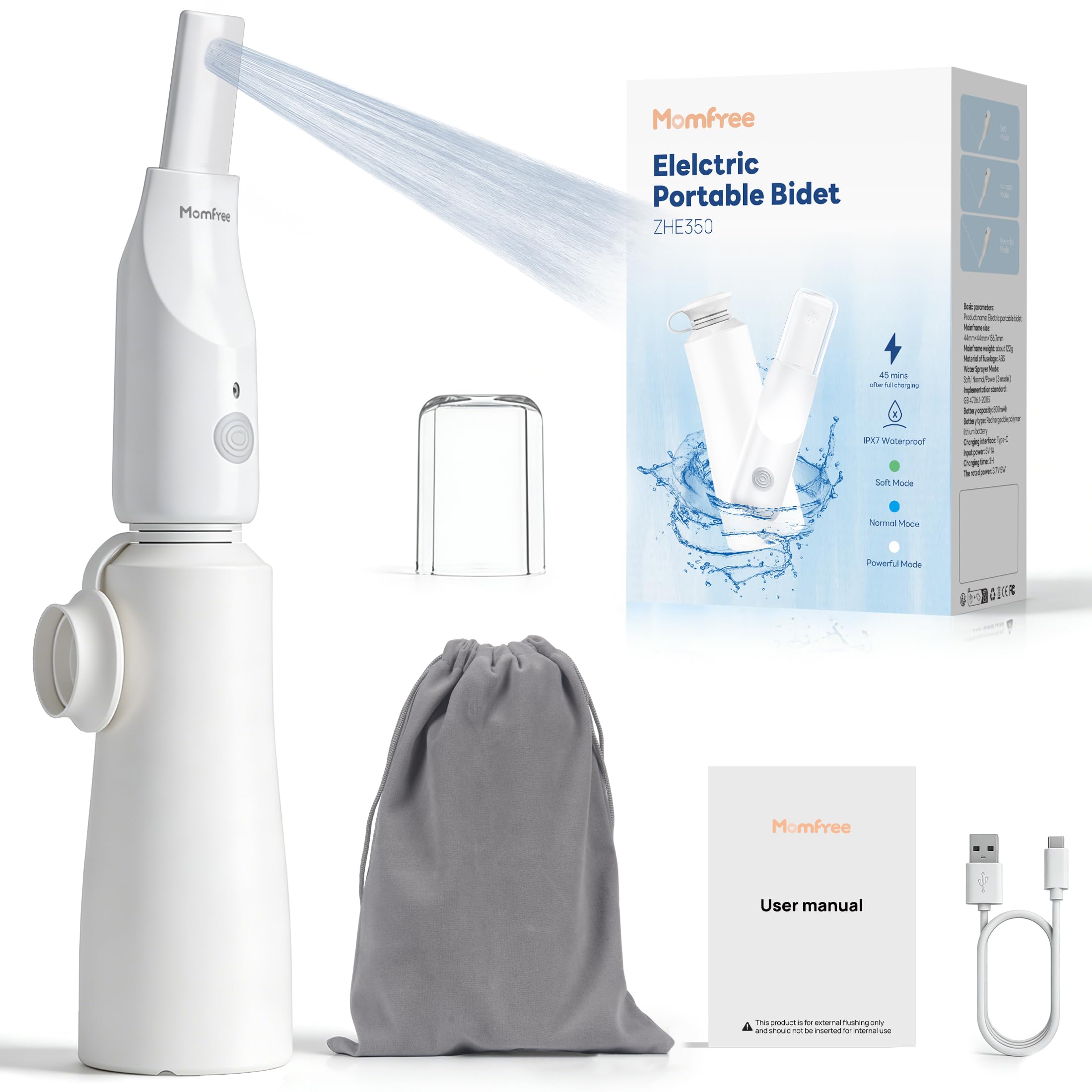 Momfree bidet portable cadeau pratique pour voyageurs et jeunes parents.