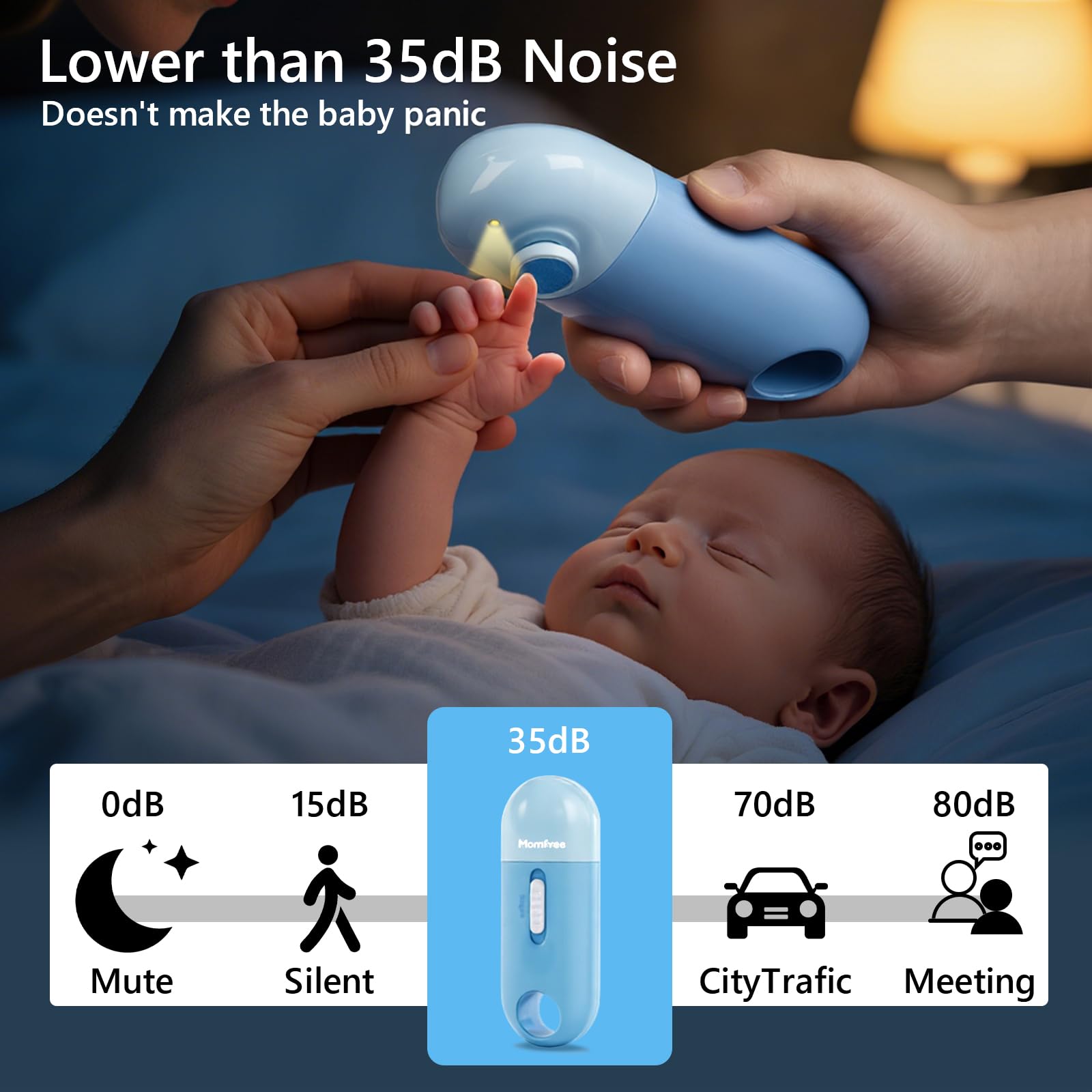 Etui de rangement Momfree et lumière nocturne facilitant les soins.