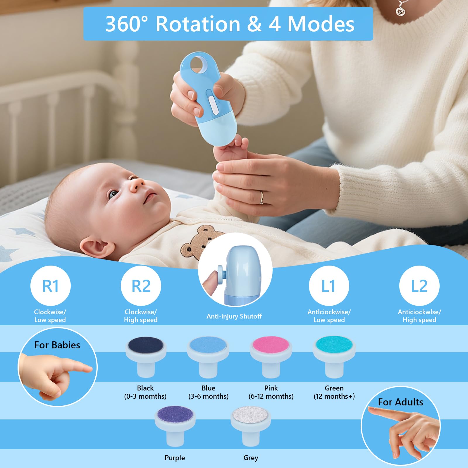 Kit 4-en-1 Momfree, pratique et sûr pour nouveau-né et tout-petit.
