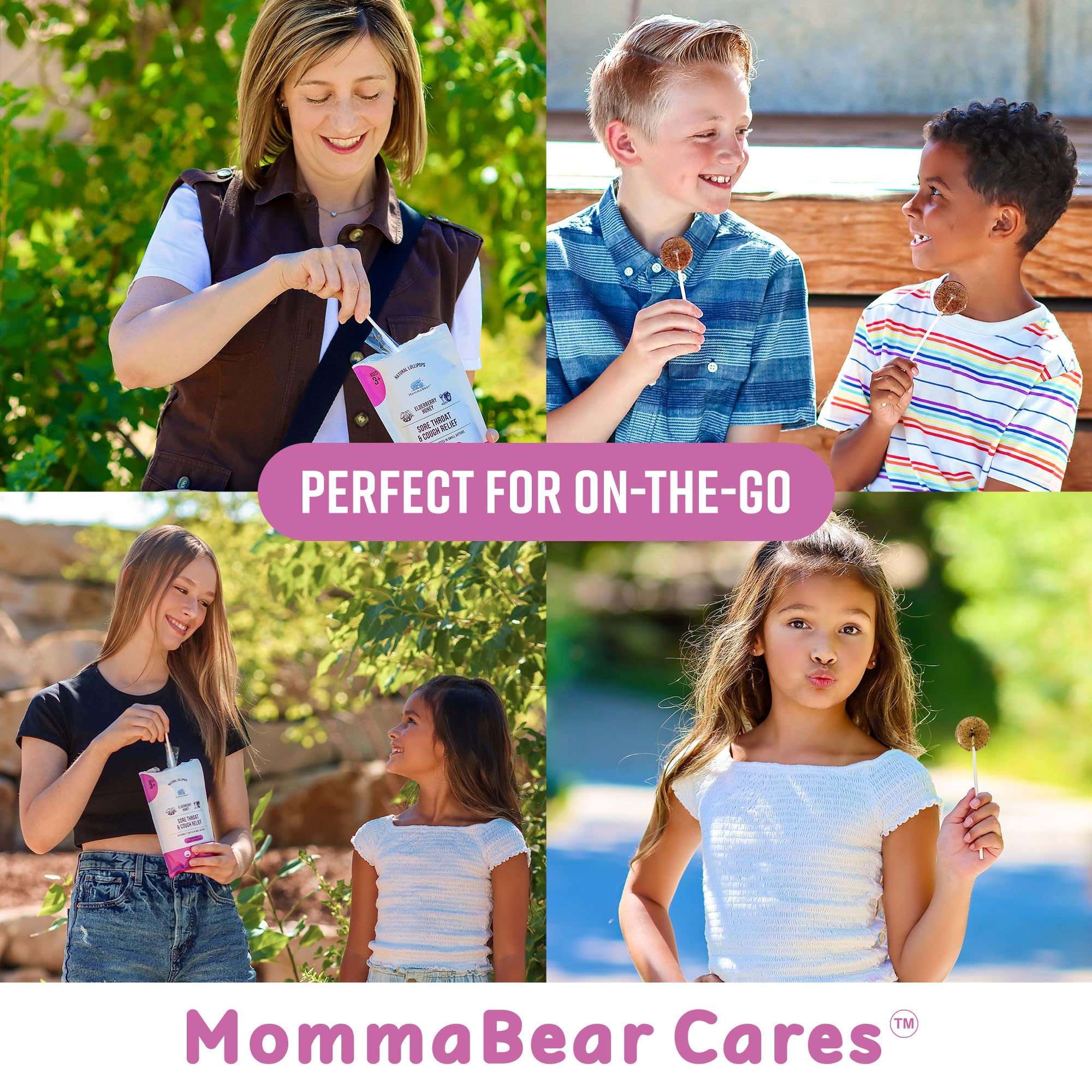 MommaBear sucettes-douces pour l'humeur et le confort lors des journées chargées.