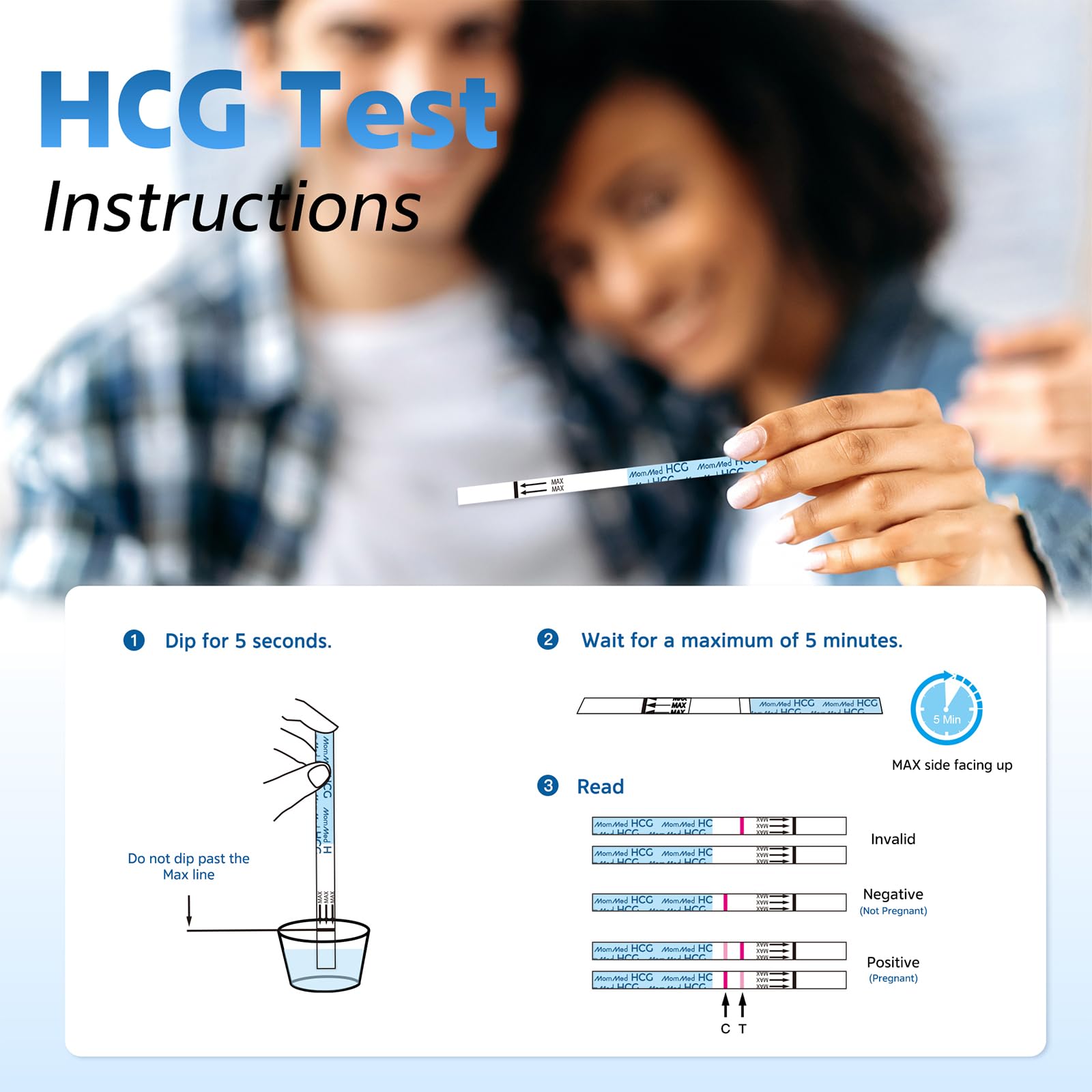 MomMed emballage individuel hygiénique pour chaque bandelette de test