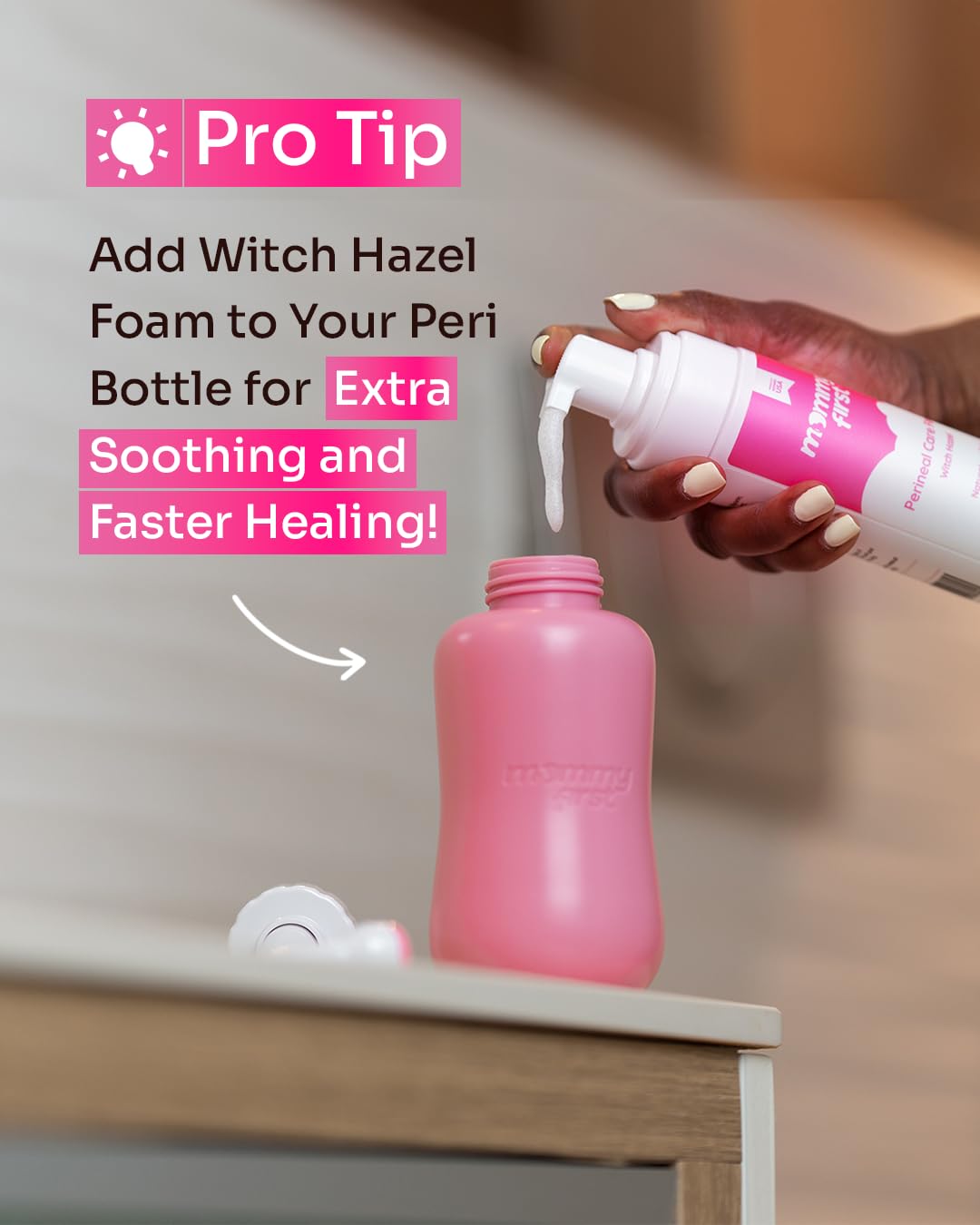 Marque Mommy First – Probiotique avec hamamélis pour le soin biocompatible.