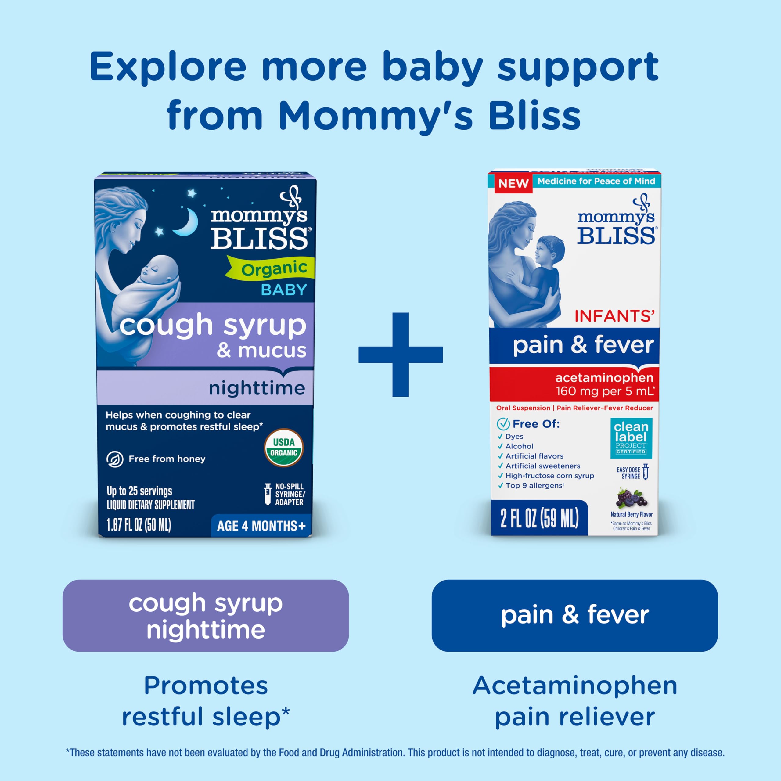 Confort quotidien avec le sirop Mommy's Bliss, flacon pratique