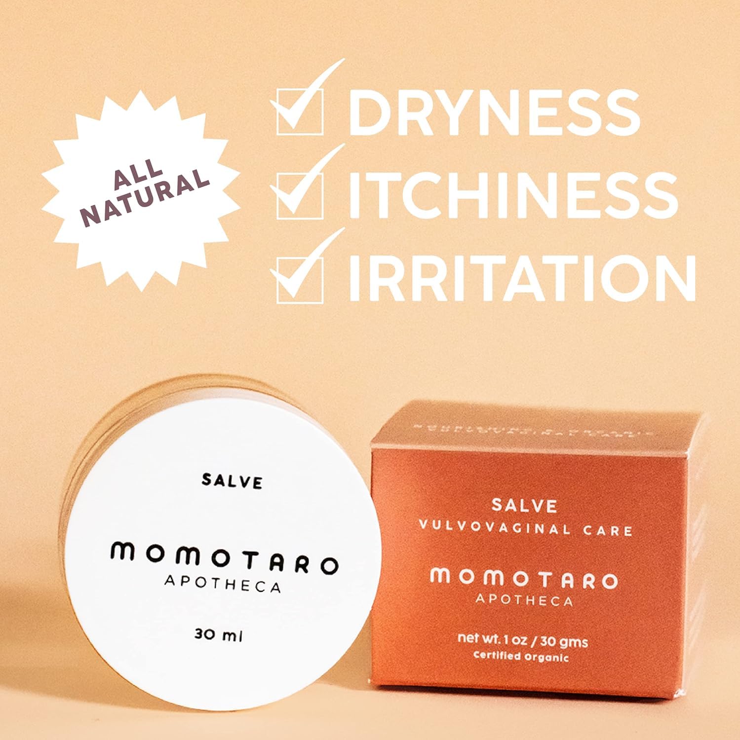 Texture crème intime MOMOTARO APOTHECA prête à être appliquée.