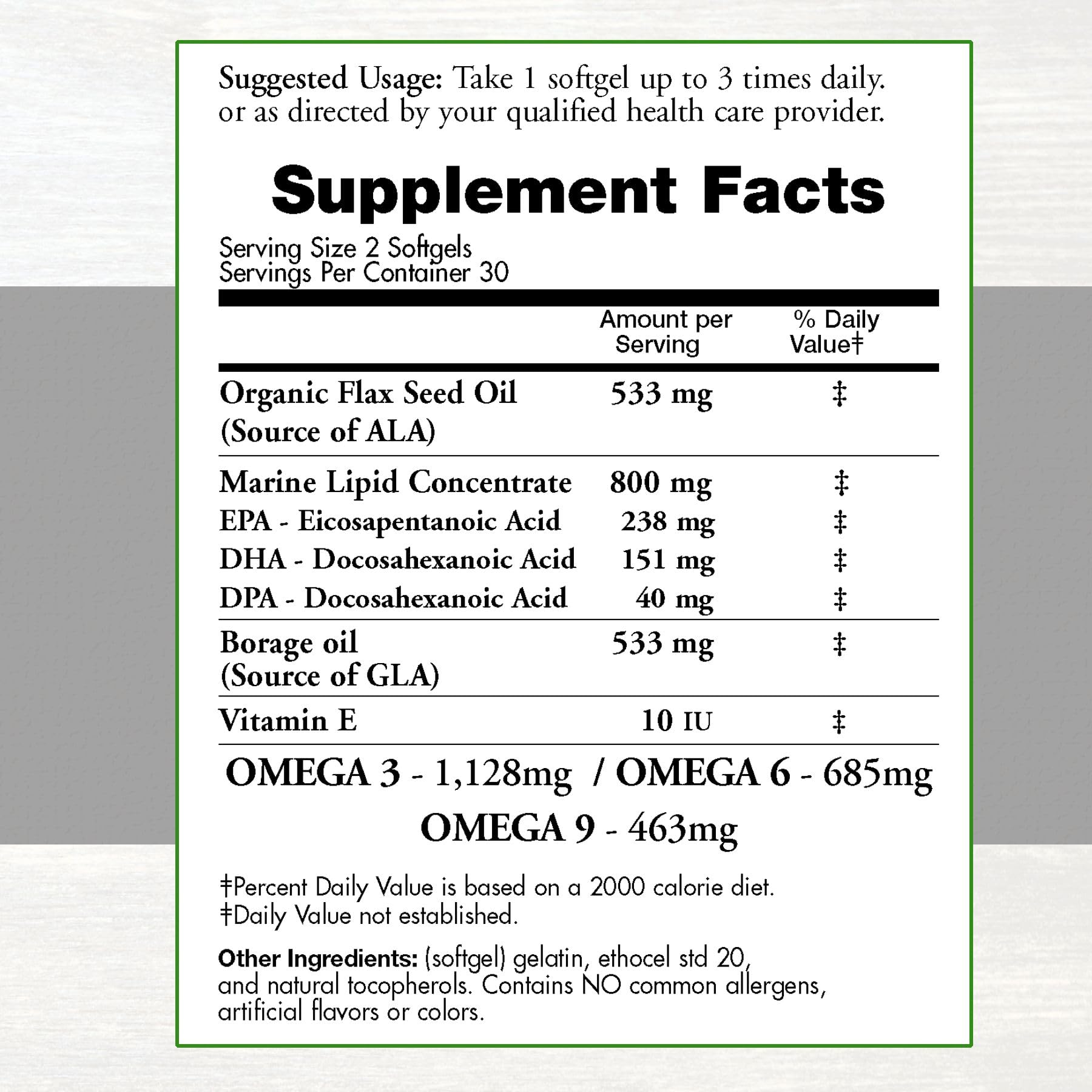 Moms For Nutrition huile graines de lin biologique, source végétale d'omega-3 pour les repas.