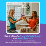 Momsanity BCAA pré-workout, cuillère-mesure incluse, dosage rapide et précis.