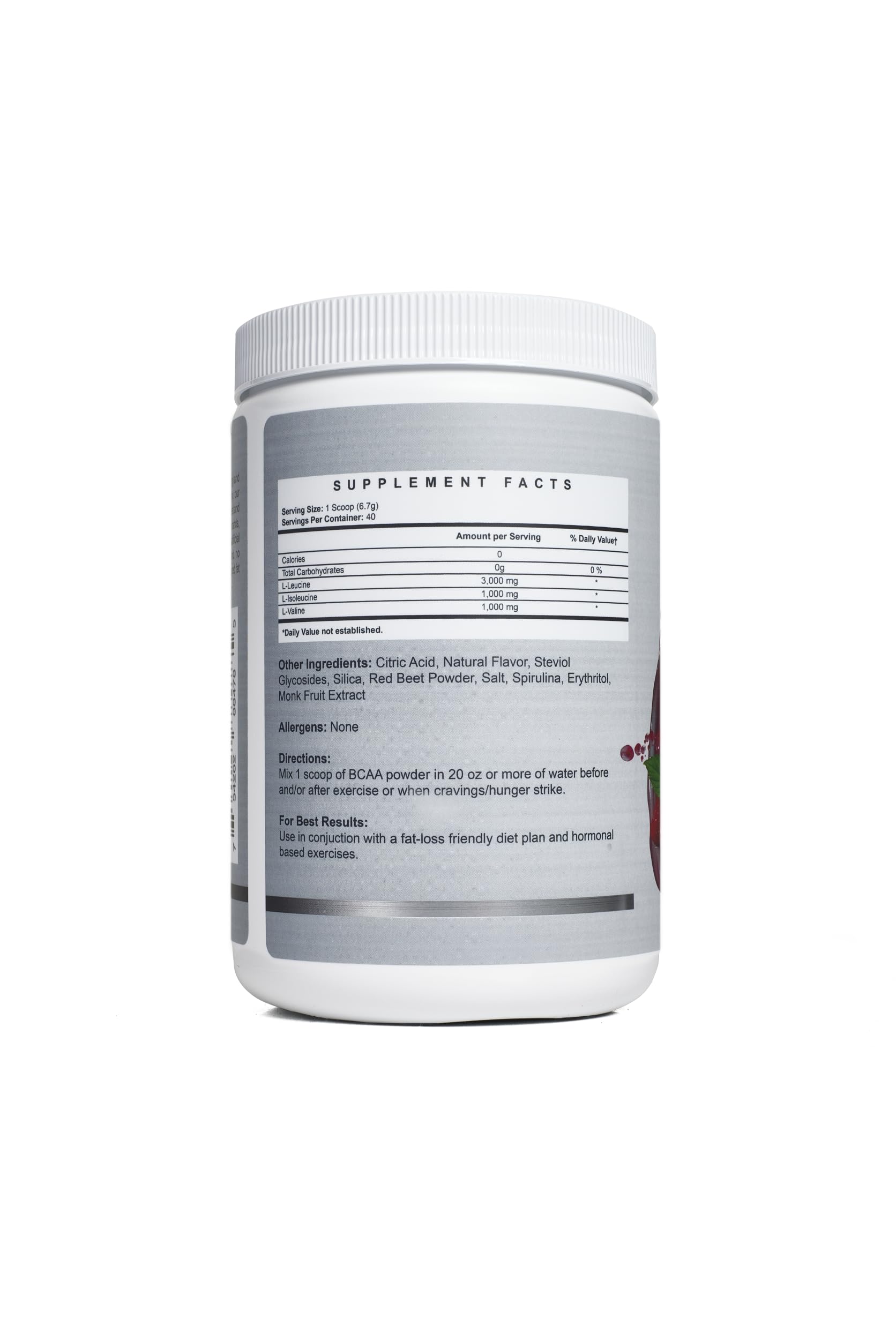 Momsanity BCAA pré-workout, verre d'eau prêt à mélanger, goût plaisant et rafraîchissant.