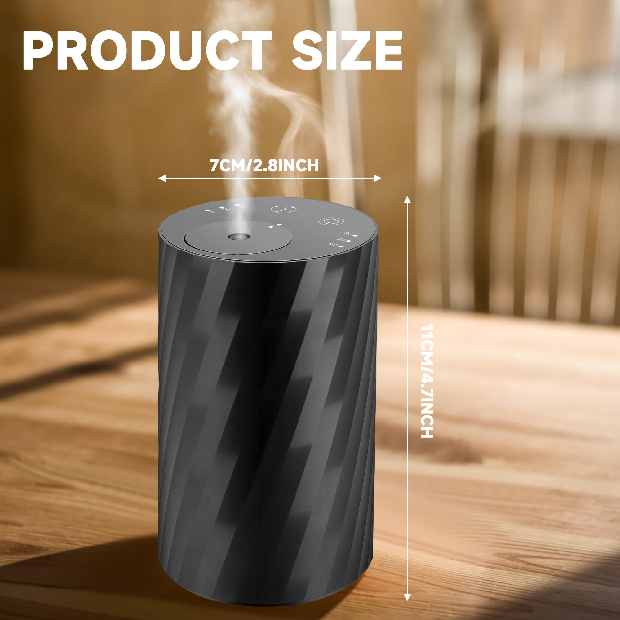 Moncer diffuseur batterie 2000mAh, autonomie en déplacement
