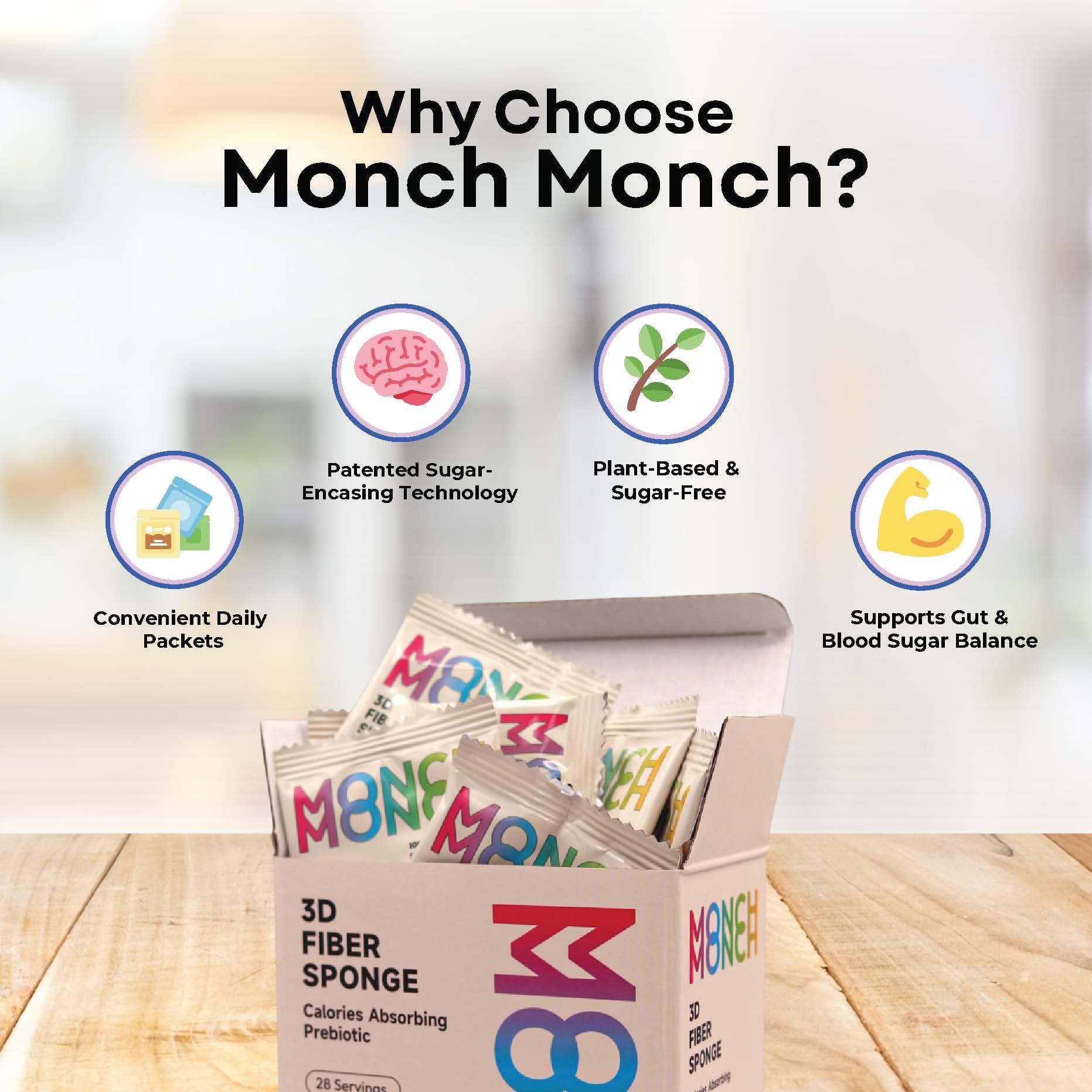 Formule végétale Monch Monch sans sucre, neutre et polyvalente
