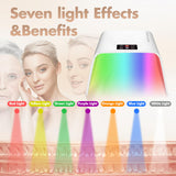 Monhallnow masque LED visage irradiation 180 deg, couverture uniforme pour une peau tonifiée.