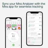 Moniteur et application Mira connectes sur smartphone pour suivre votre cycle.
