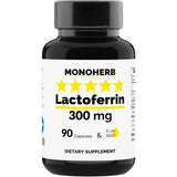 MONOHERB Lactoferrine 300 mg, capsules végétales, soutien digestif potentiel