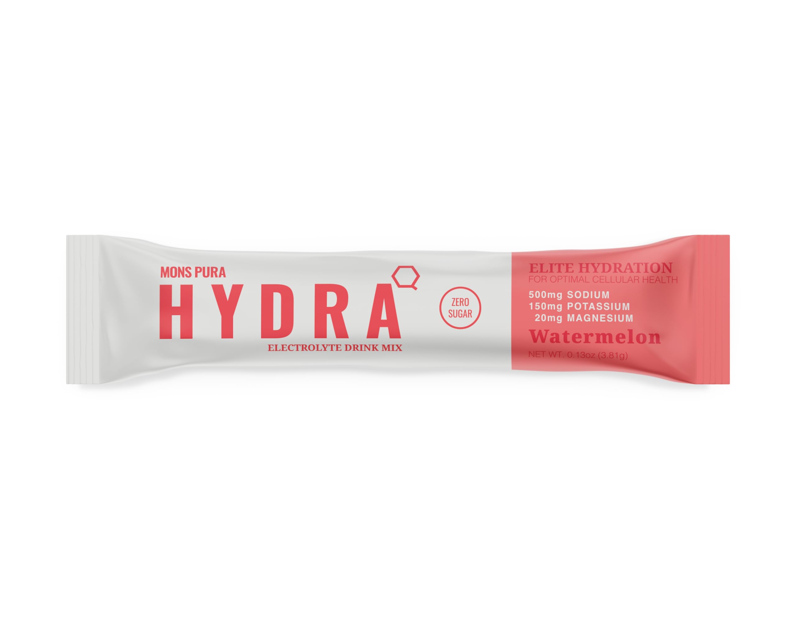 Mons Pura Hydra mélange-poudre pour une boisson électrolytique facile à préparer.