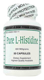 Montiff L-Histidine 600 mg, bouteilles de capsules, apport quotidien en acide aminé.