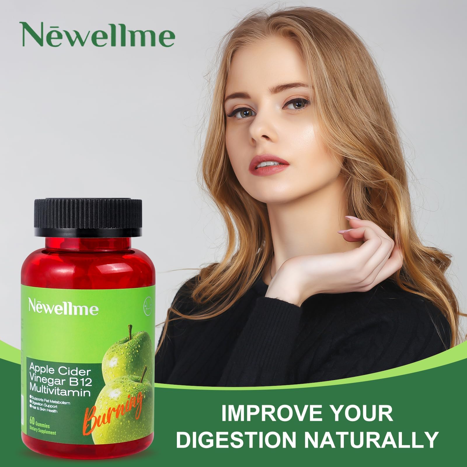 Montue Newellme gommes sans goût acide, formulation naturelle et agréable à mâcher.