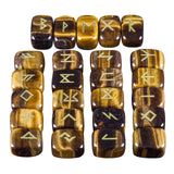 Mookaitedecor pierres runes Futhark ancien dorées pour méditation