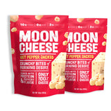 Moon Cheese bouchées emballage double, collation pratique à emporter.