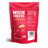 Moon Cheese bouchées, gros plan sur la texture fromagère croquante.
