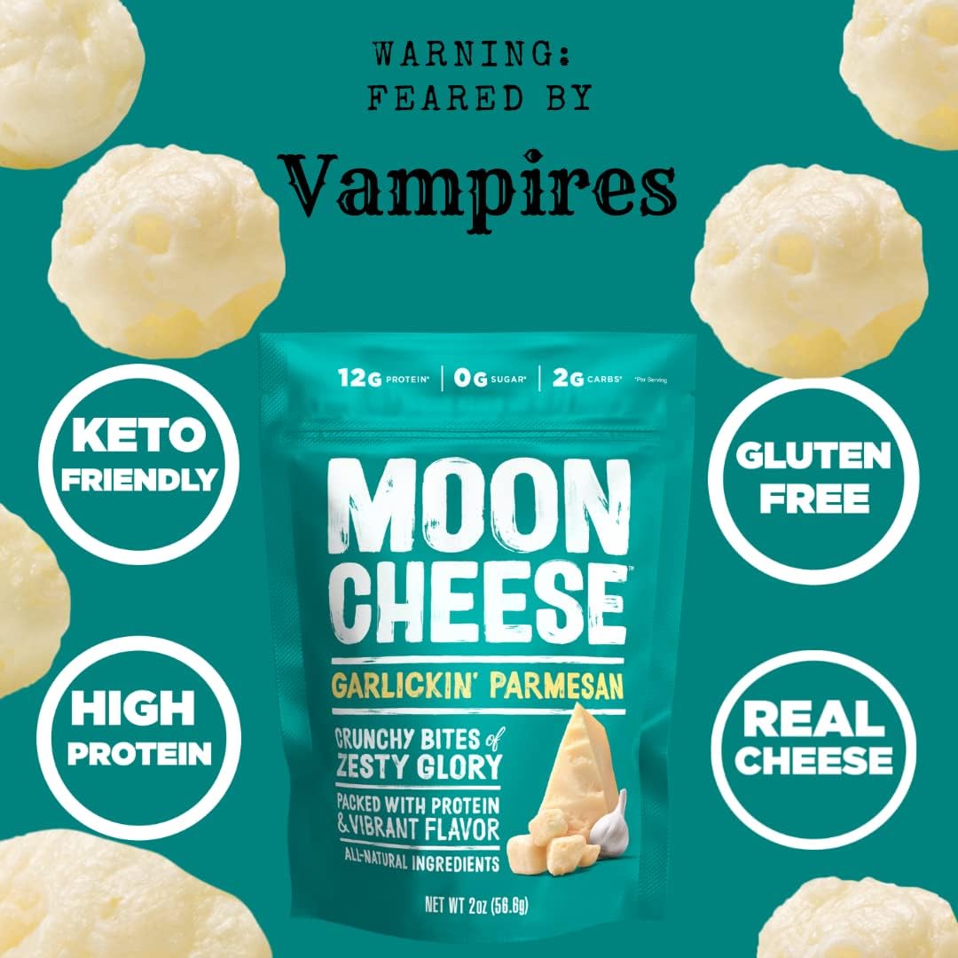 Moon Cheese snack proteine croquant, collation rapide et nourrissante