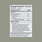 Moon Juice Brain Dust – Poudre maltée prête à être ajoutée au lait ou thé pour la concentration.