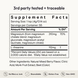 Moon Juice Magnesi-om Berry bocal, rangement facile.