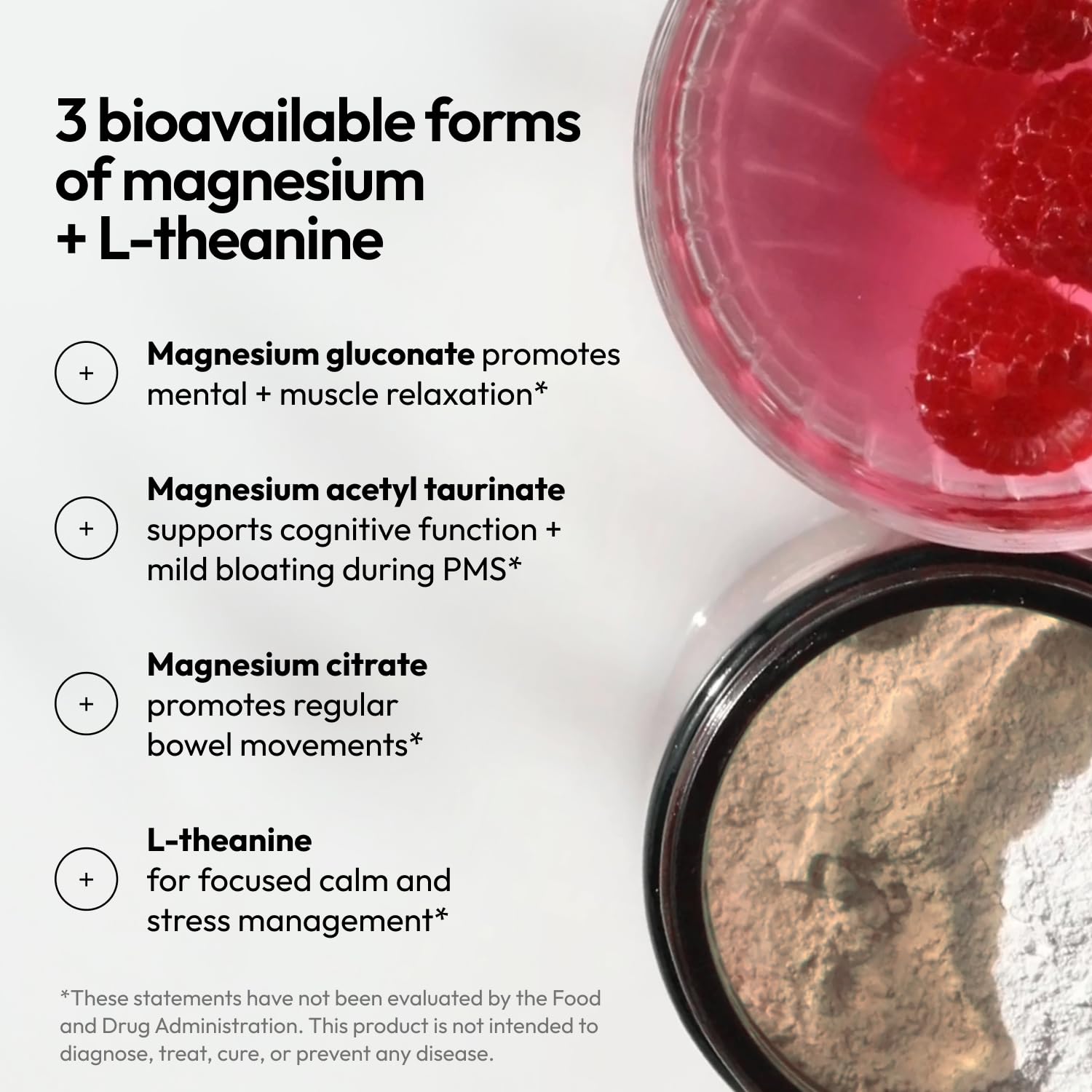 Moon Juice Magnesi-om Berry préparation dans l'eau, goût fruité.