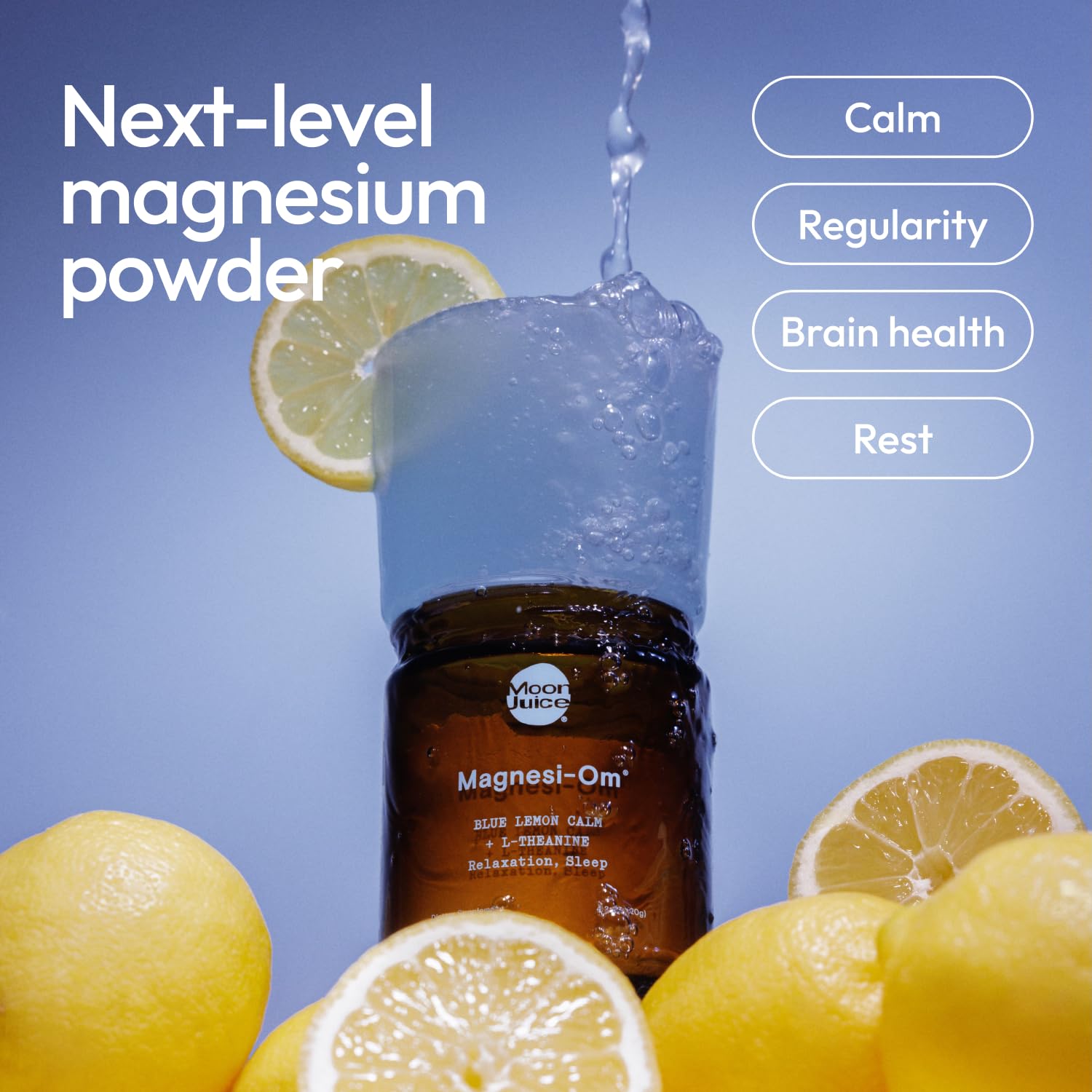 Moon Juice Magnesi-Om doseur-cuillère facilitant le dosage quotidien