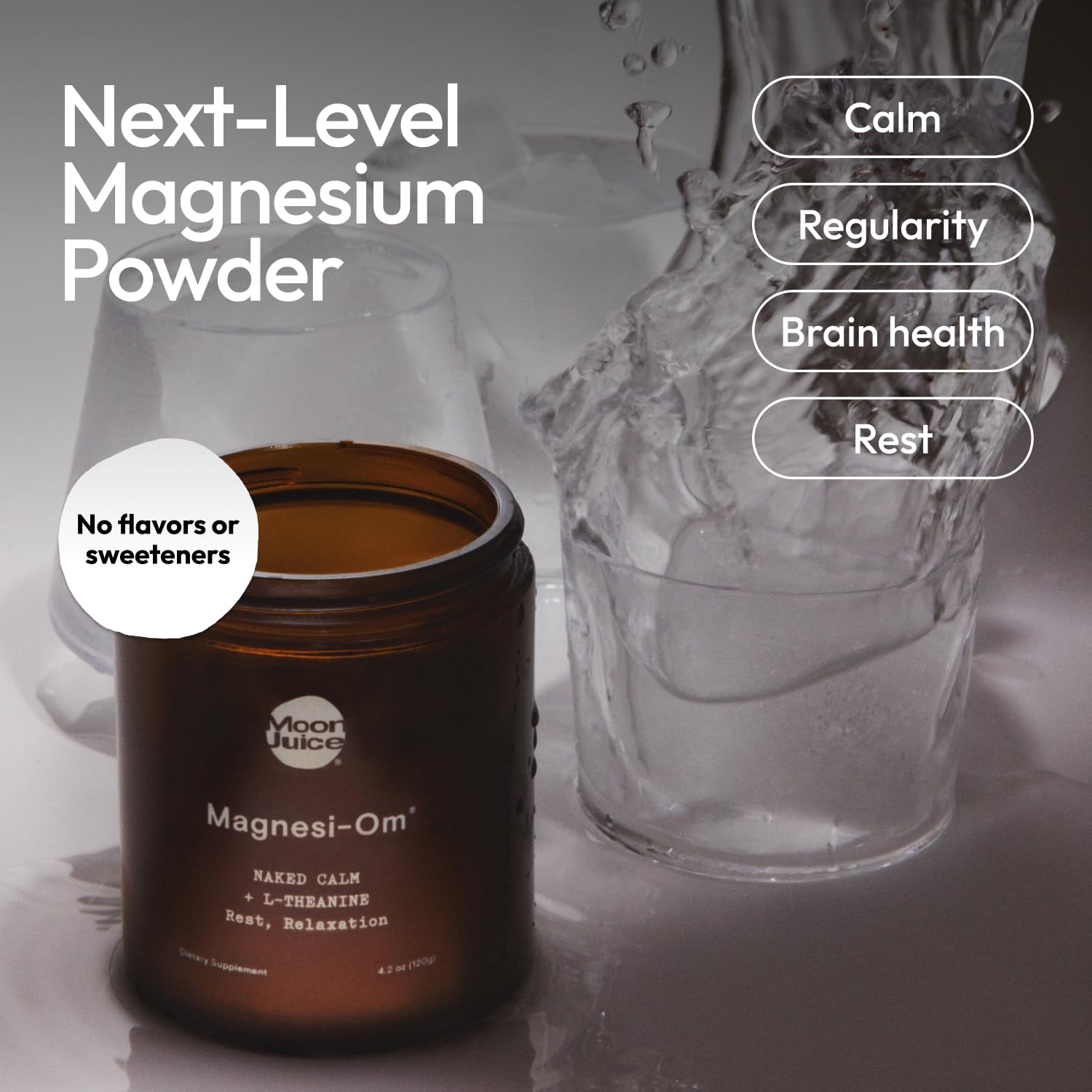 Moon Juice Magnesi-Om doseur : dosage pratique pour une prise exacte le soir.