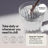 Moon Juice Magnesi-Om verre d’eau : boisson relaxante prête à boire.