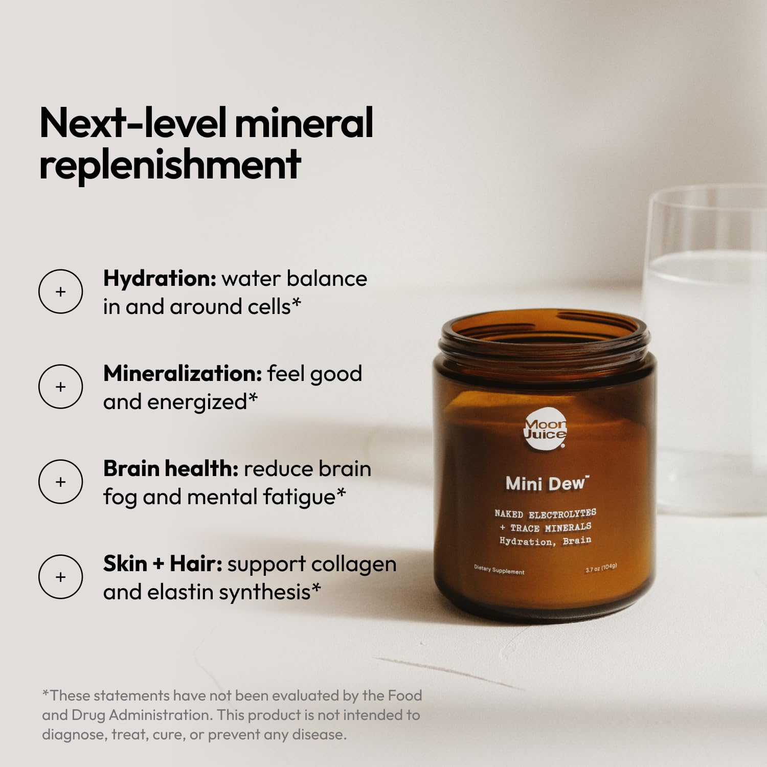 Moon Juice Mini Dew – minéraux traces biodisponibles pour l'hydratation quotidienne