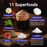 MoonBrew Nuit – plan serré des superaliments pour un esprit calme.