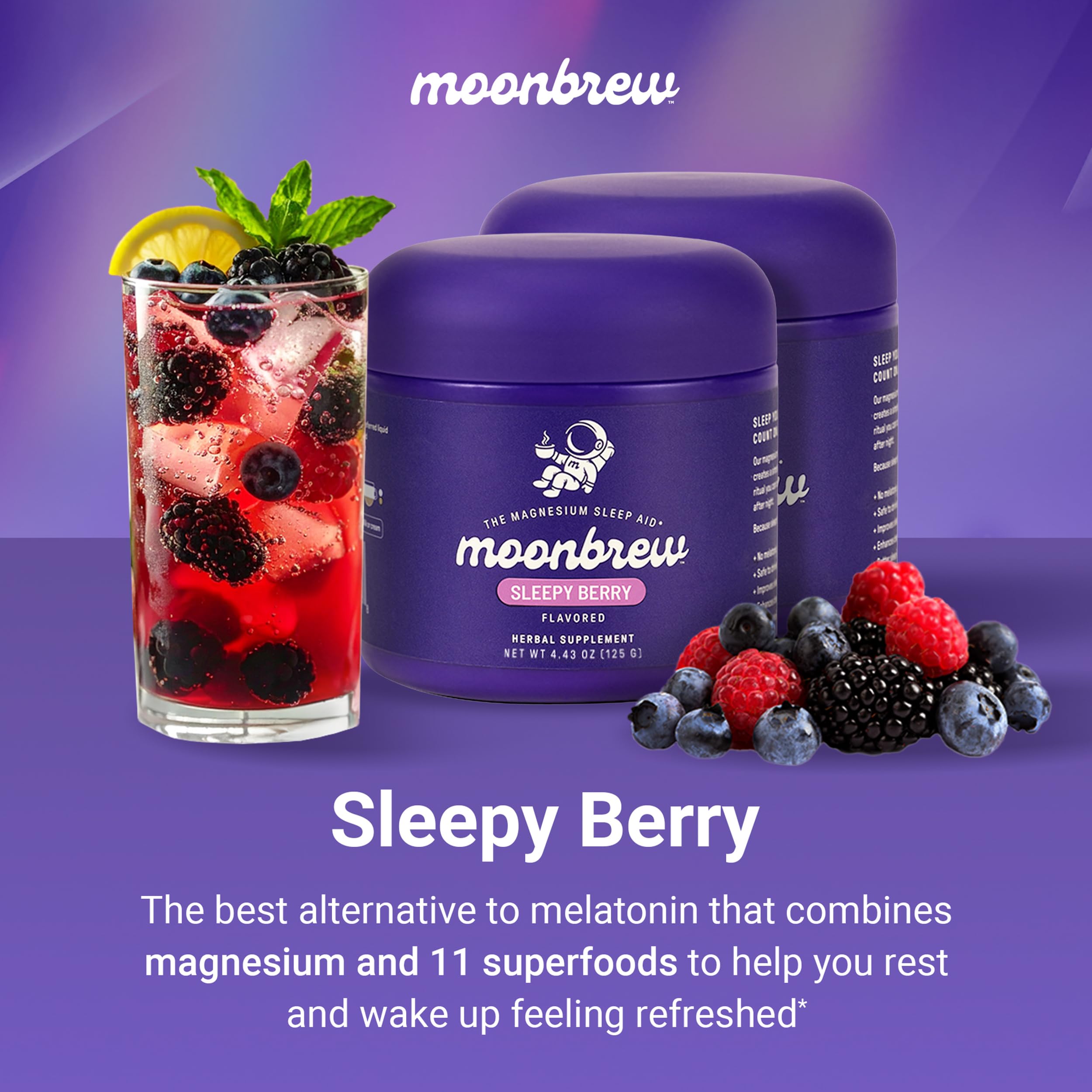 MoonBrew Nuit sans mélatonine favorise une détente naturelle sans effet le matin.