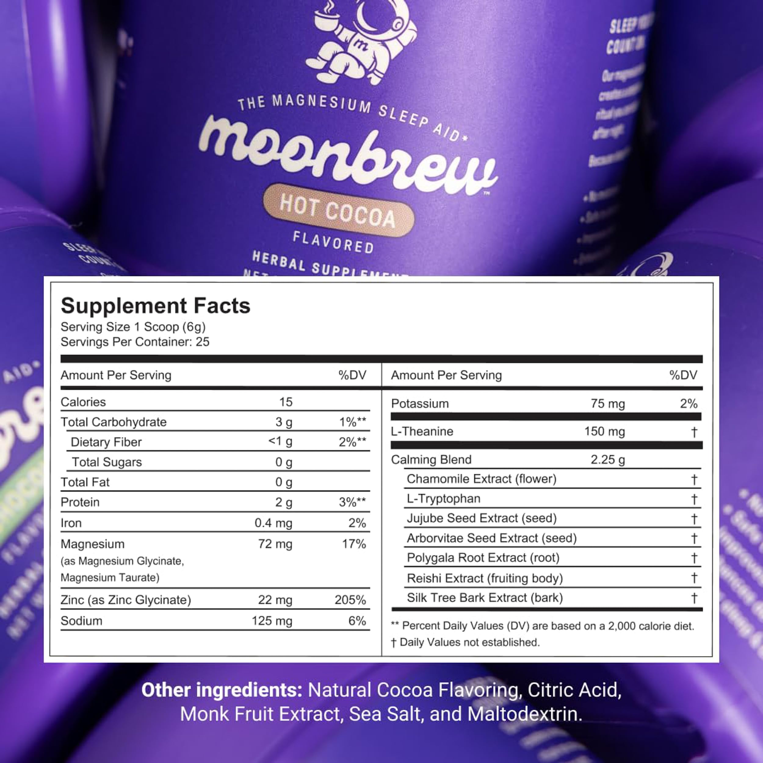 MoonBrew Poudre-Dosette Magnésium pratique et rapide pour la routine nocturne.