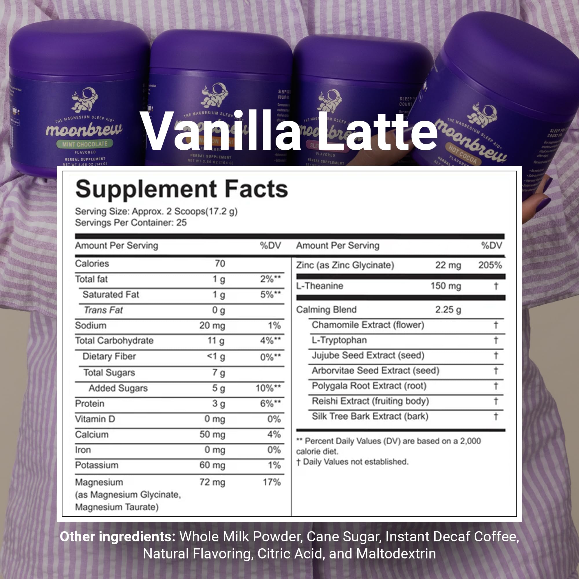 MoonBrew Vanilla Latte, doseuse, mesure précise pour une boisson réconfortante.