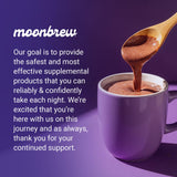 MoonBrew Vanilla Latte, expérience sensorielle réconfortante, sans mélatonine.