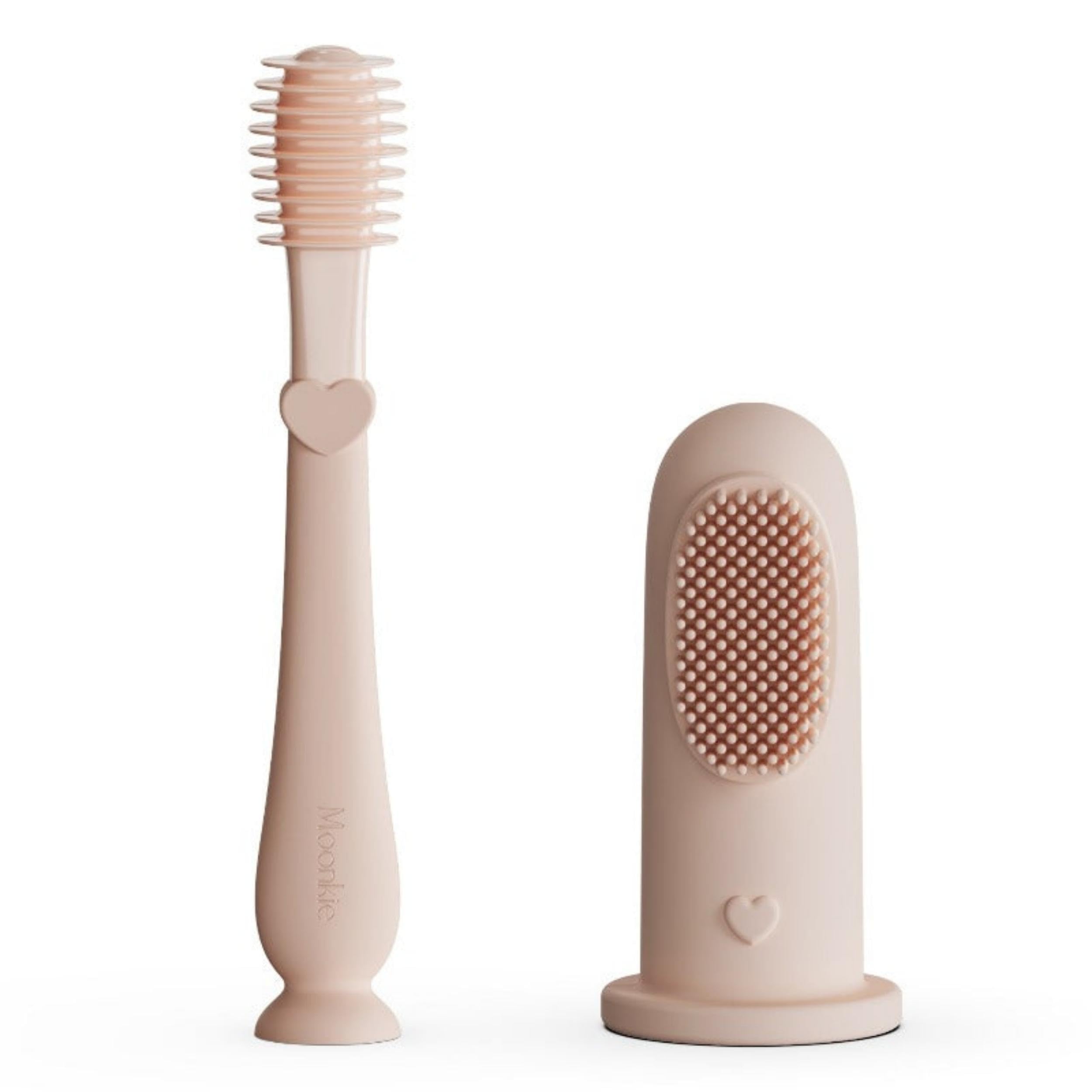 Moonkie brosse-doigt bébé en silicone, douceur pour gencives sensibles lors du brossage