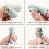 Moonkie brins silicone doux en gros plan, nettoyage en douceur.