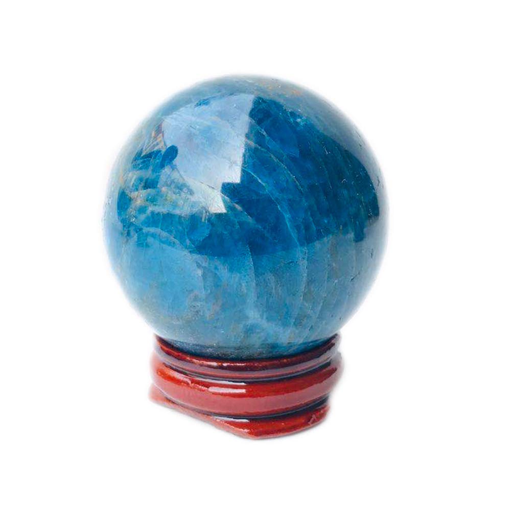 moonlightcrystal sphere cristal apatite bleue polie pour ambience apaisante et decor elegant