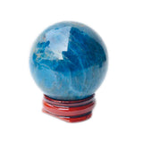 moonlightcrystal sphere cristal apatite bleue polie pour ambience apaisante et decor elegant
