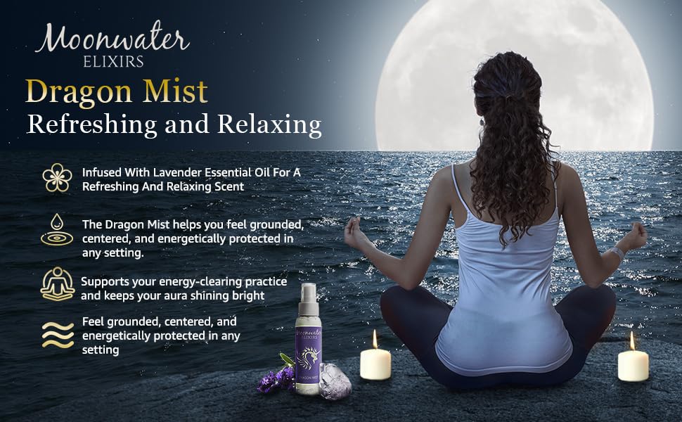 Moonwater Elixirs: brume lavande quartz purifie et stimule la clarté