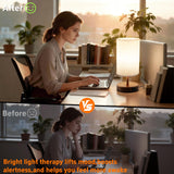 Moragin lampe luminothérapie avec télécommande, réglage rapide de la luminosité
