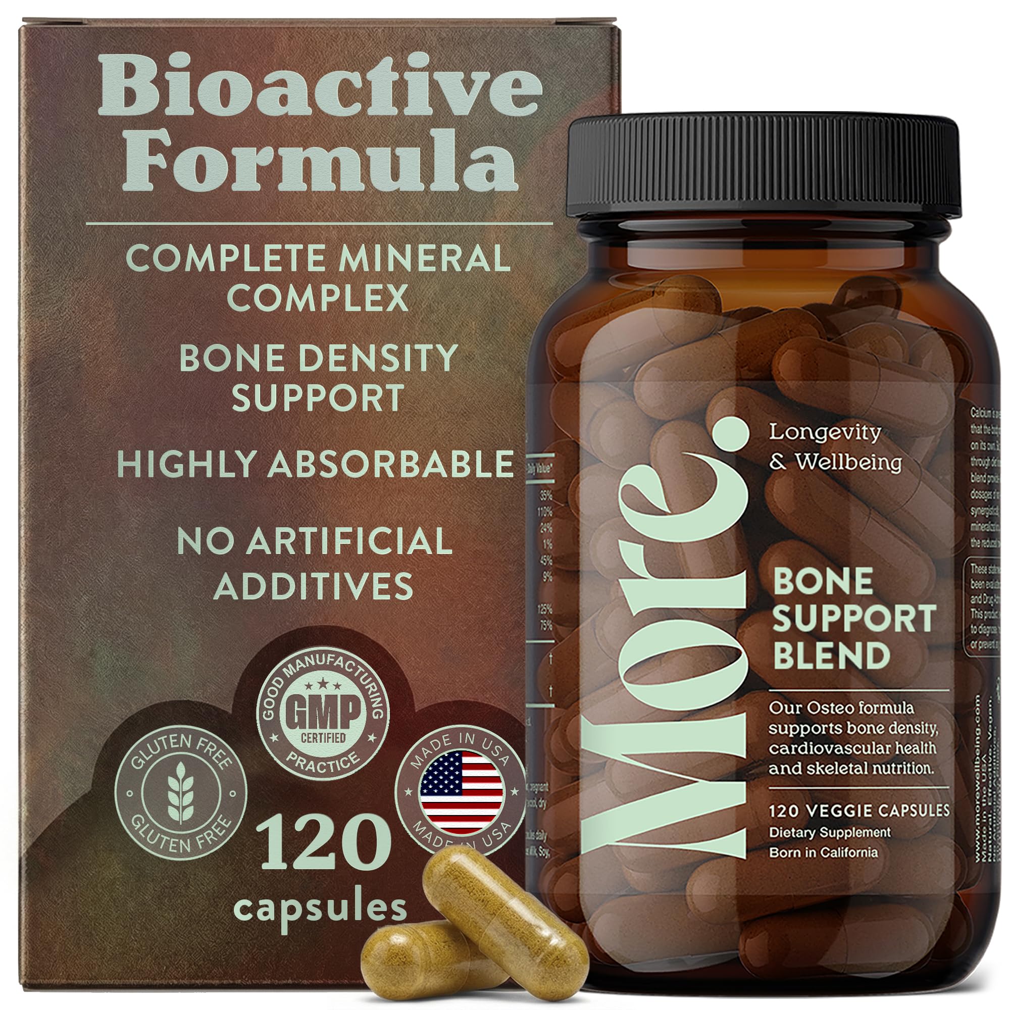 More Calcium Premium, bouteille de capsules: soutien pratique à la santé osseuse.