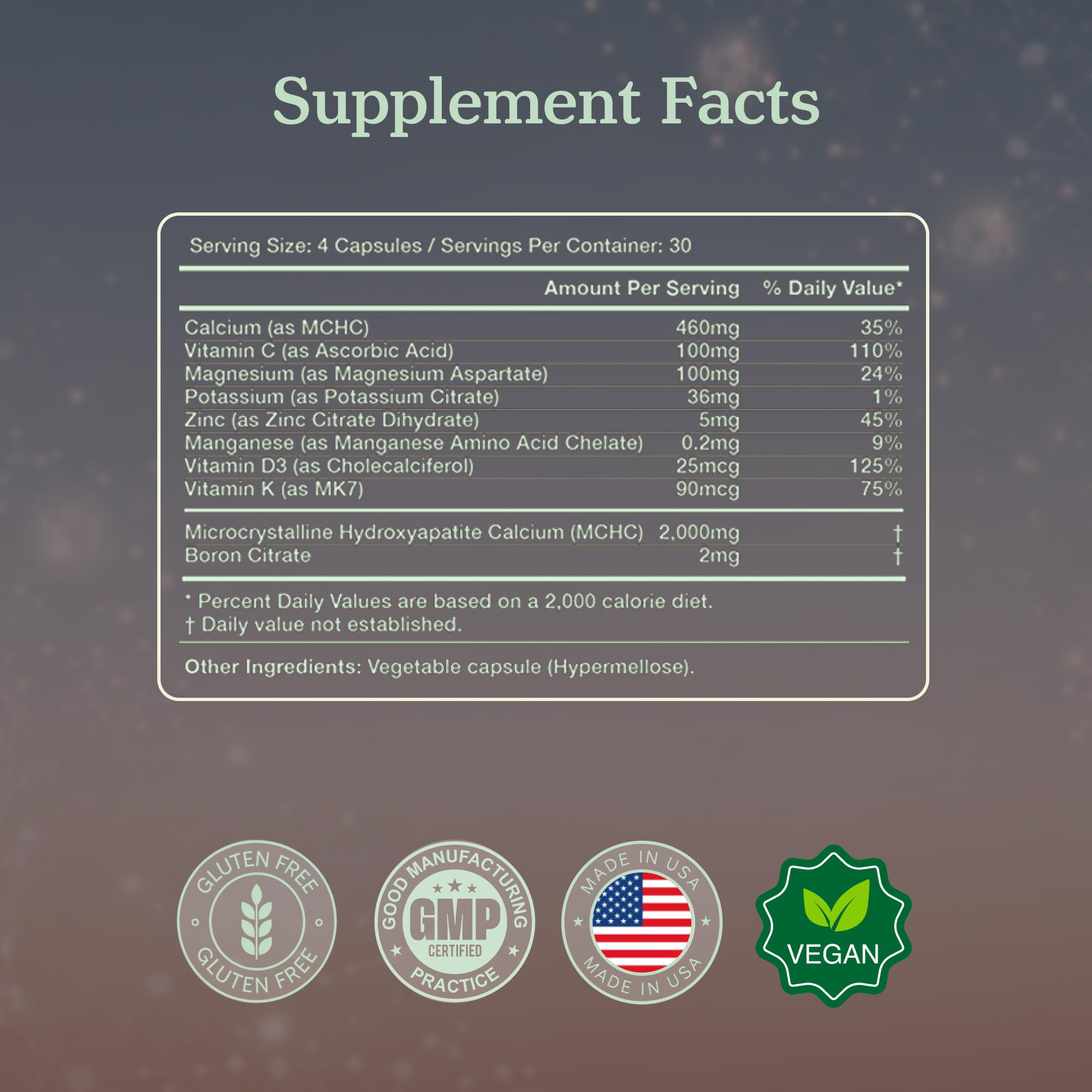 More Calcium Premium, vitamine D3 et K2 MK7 avec magnésium pour l’équilibre minéral.