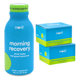 Morning Recovery de More Labs : boisson électrolyte citron-gingembre, hydratation rapide pendant et après boire.