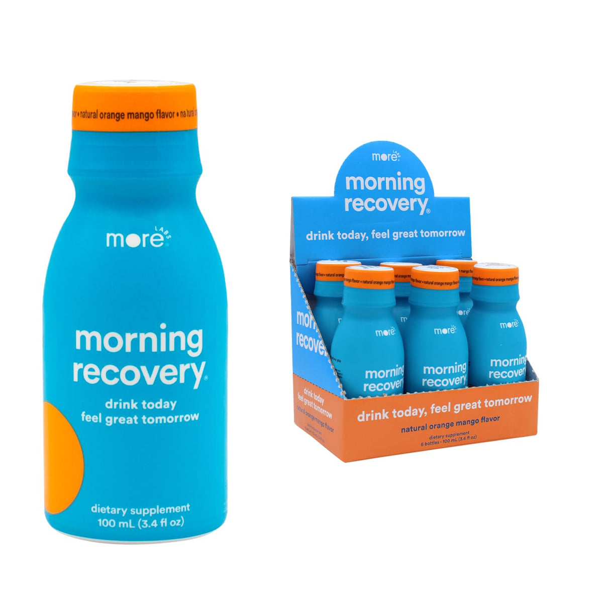 More Labs Morning Recovery, flacon-dose unique pour hydratation après soirée