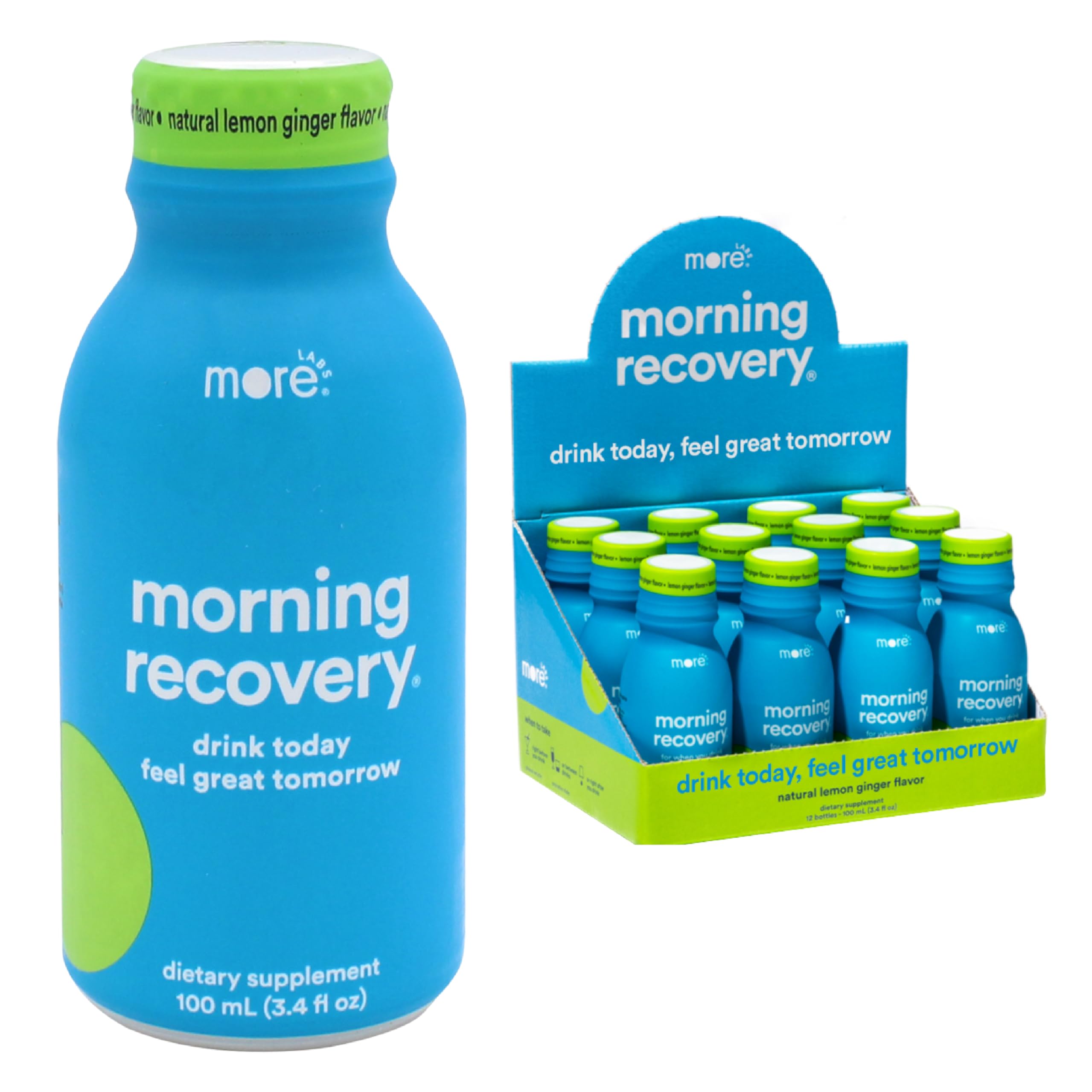 More Labs Morning Recovery: bouteille d'e9lectrolyte au chardon-Marie pour une hydratation efficace apre8s les boissons