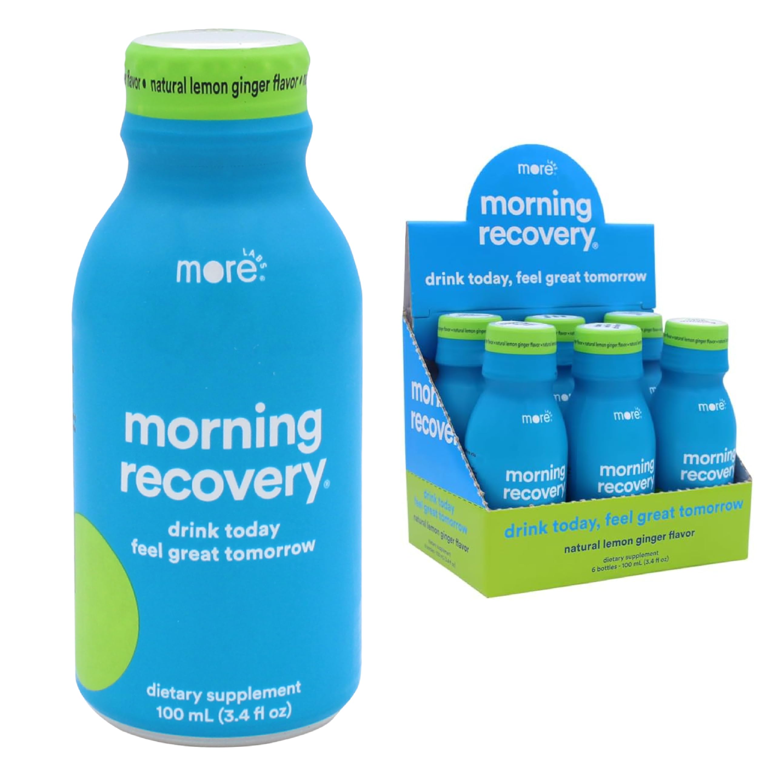 More Labs Morning Recovery – bouteille d électrolyte prête à l hydratation après alcool