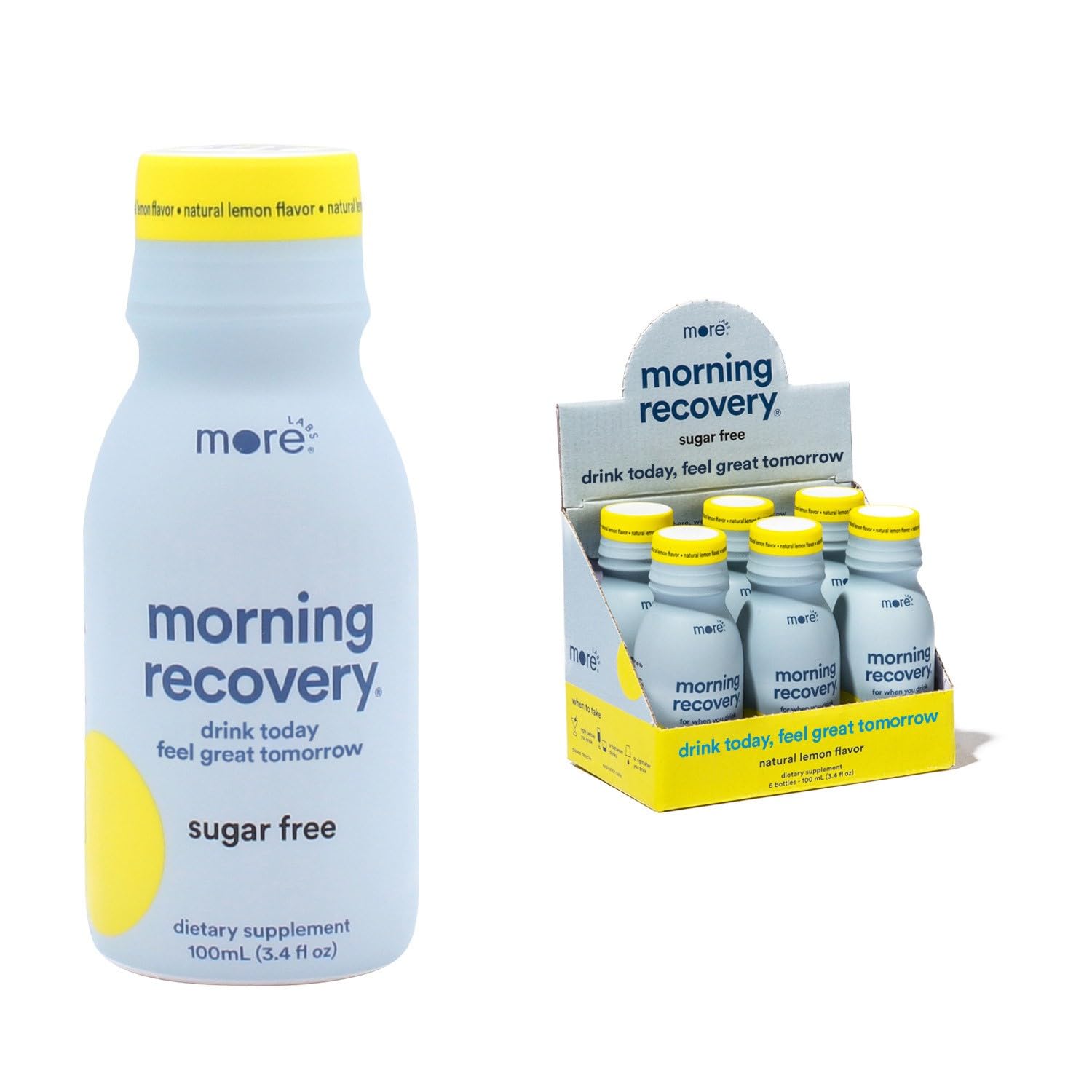 More Labs Morning Recovery, bouteille pratique pour réhydrater après une soirée.