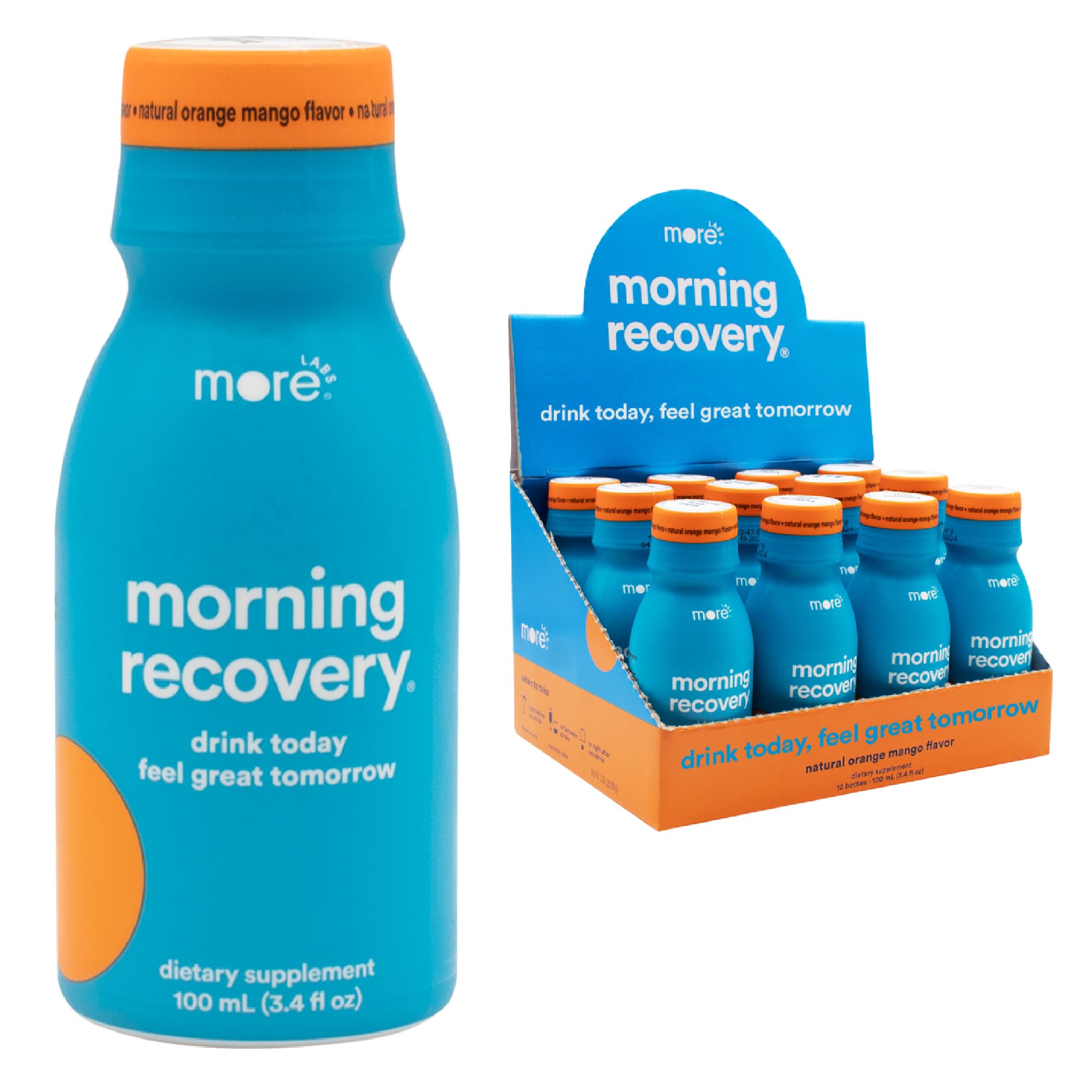 More Labs Morning Recovery – bouteille-électrolyte, réhydrate après dégustation.